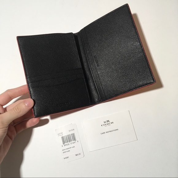 Coach x Gary Baseman Red Leather Passport Cover - Picture 4 of 8